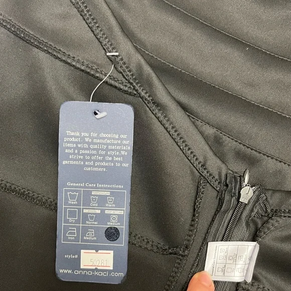 ♥️ FREE with any purchase 🙏🏽 NWT 🖤 Anna Kaci Little Black Dress bodycon - Picture 7 of 14